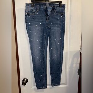 ANA Skinny Jeans With Pearl Accents